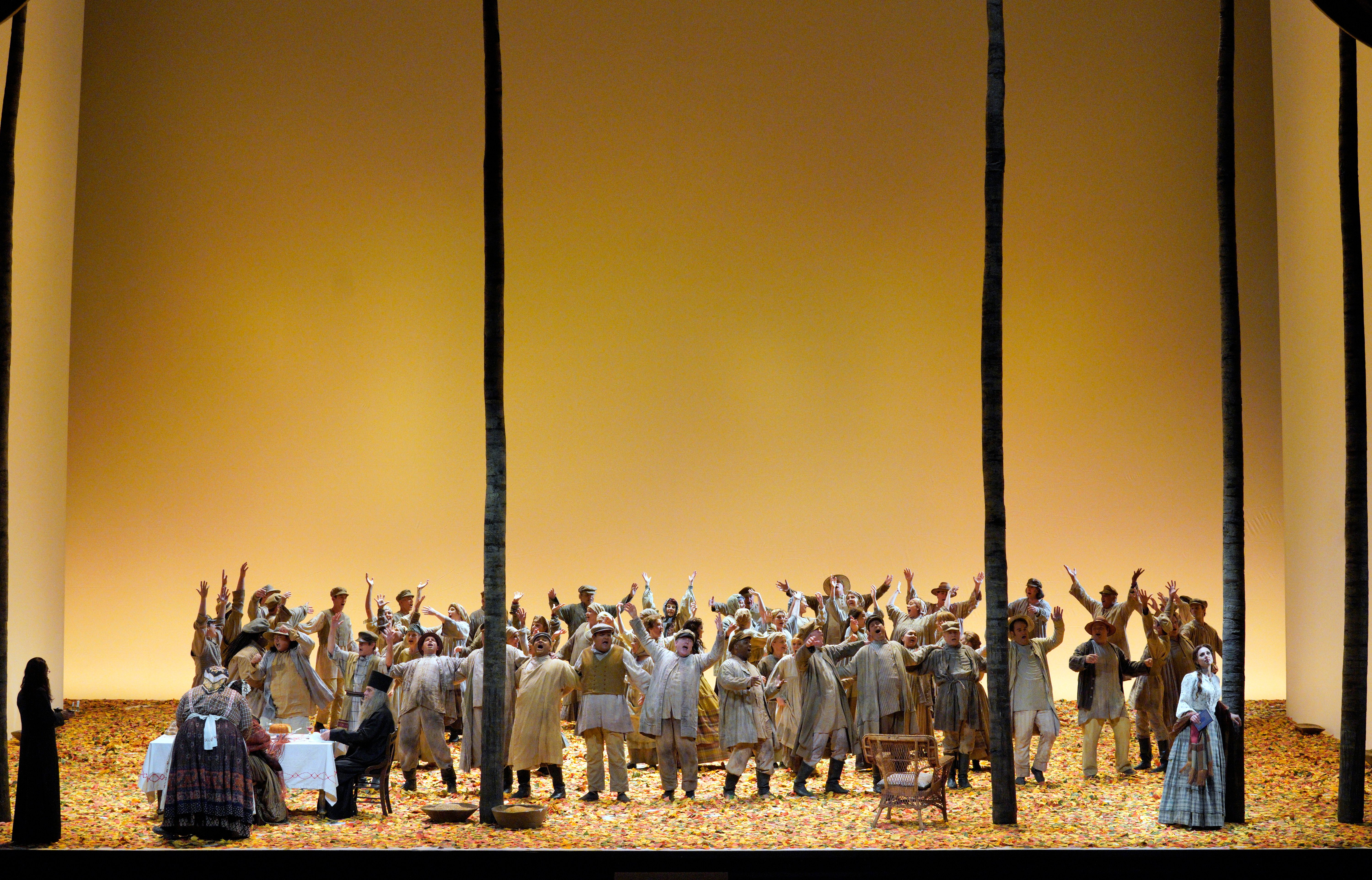 Eugene Onegin cast on stage