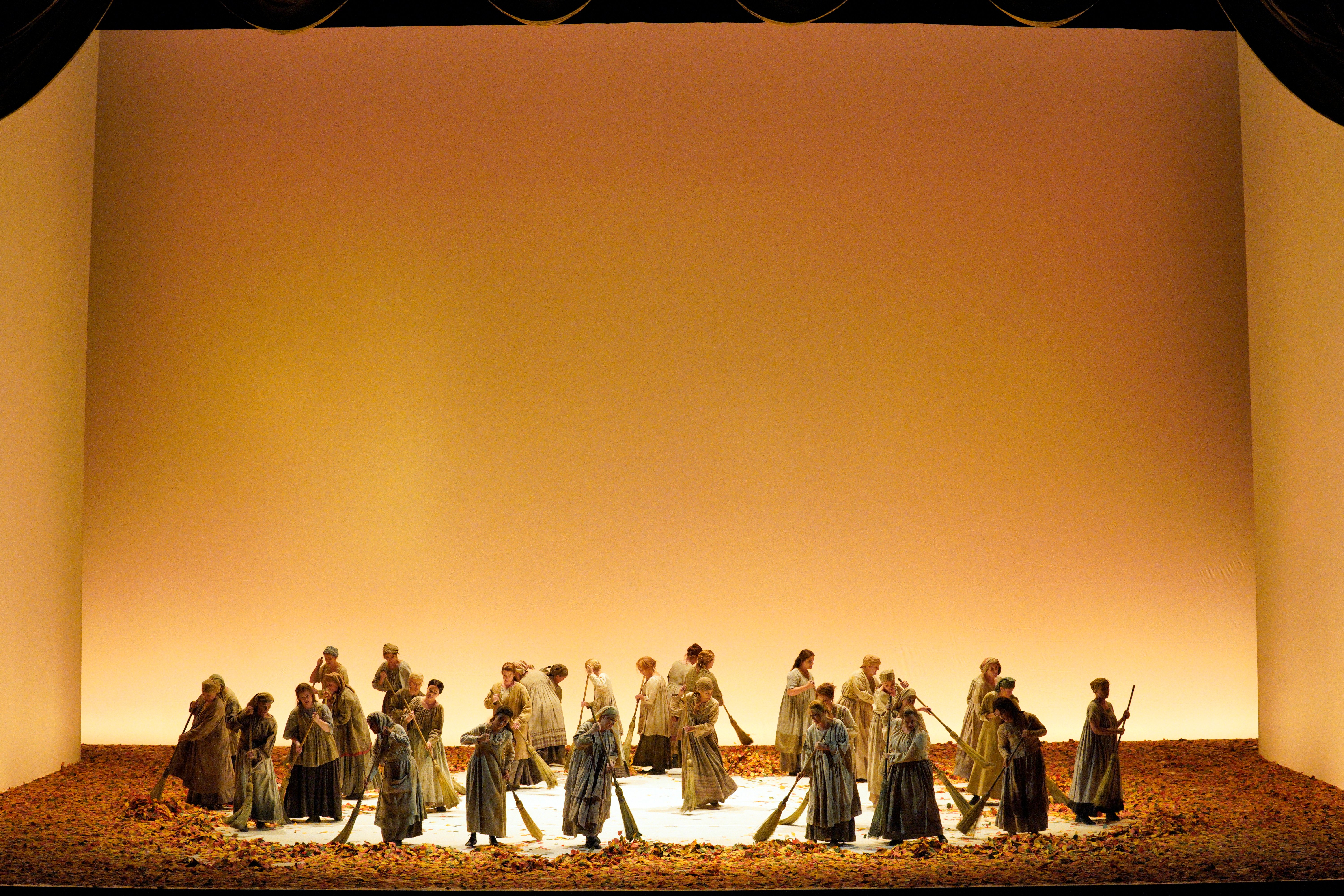 Eugene Onegin raking leaves scene