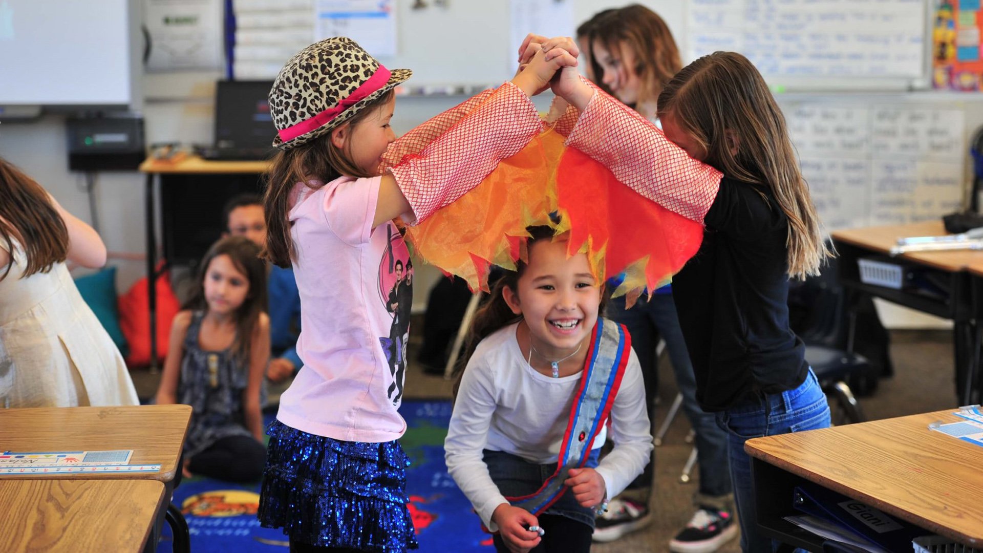 Children performing in Sing a Story